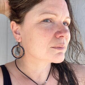Handcrafted hooped earrings